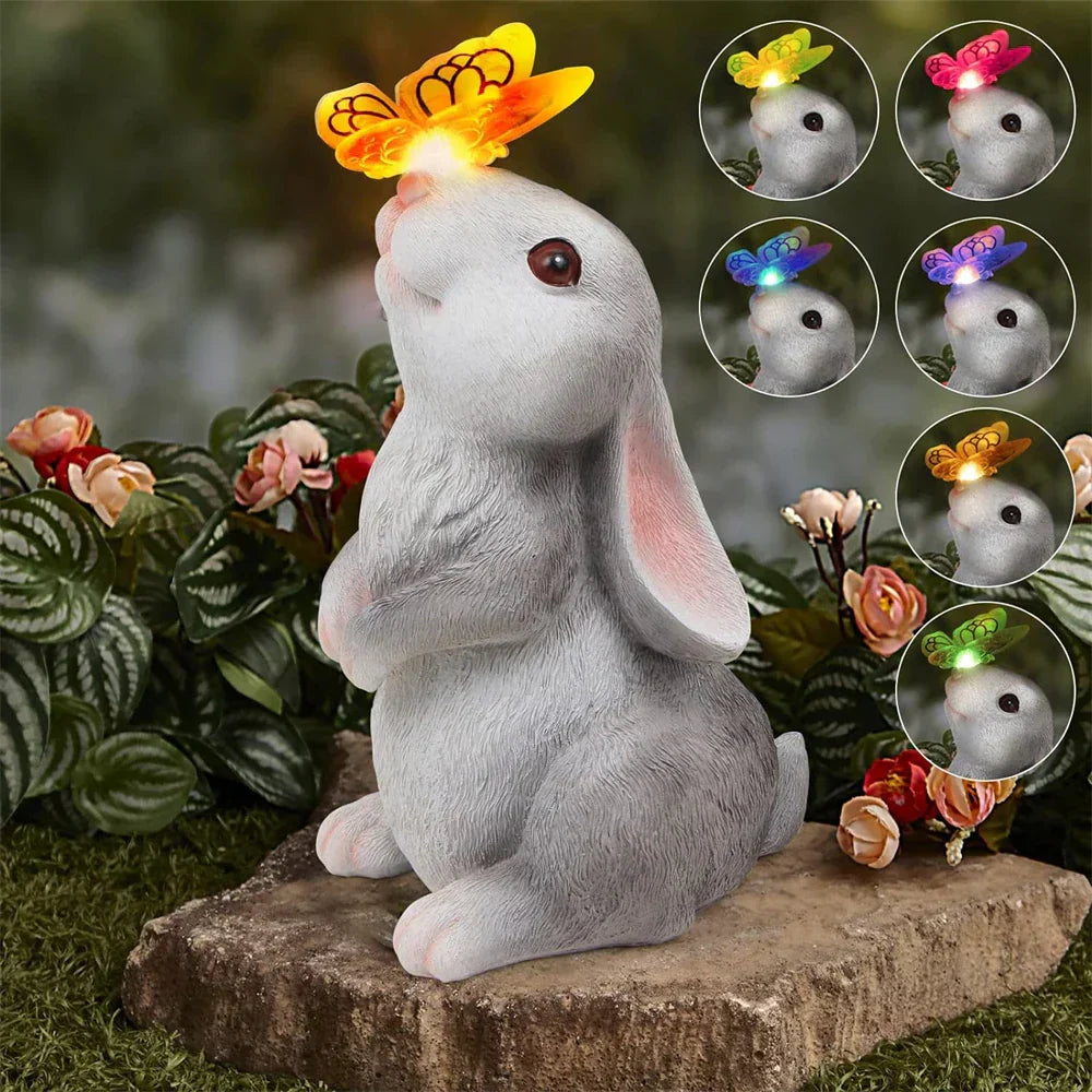 LZINA™ | Butterfly and Flower Hare Garden Light