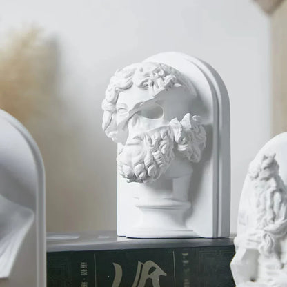 LZINA™ | Nordic INS Style Character Plaster Statue DIY Painted Sketch Photography Props Table Decorations Home Art Plaster Decoration