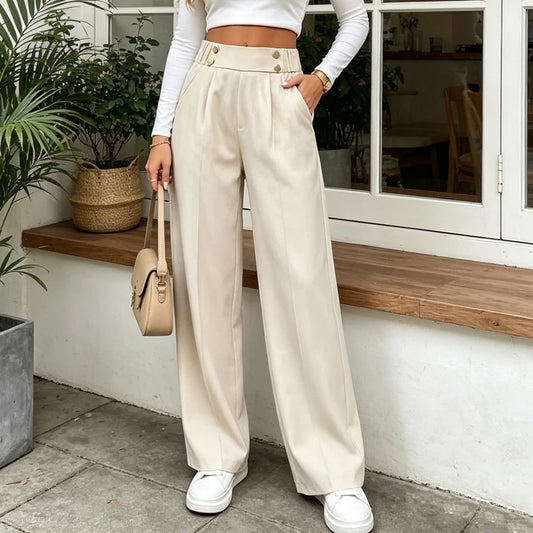 Women’s High Waist Straight Leg Office Trousers