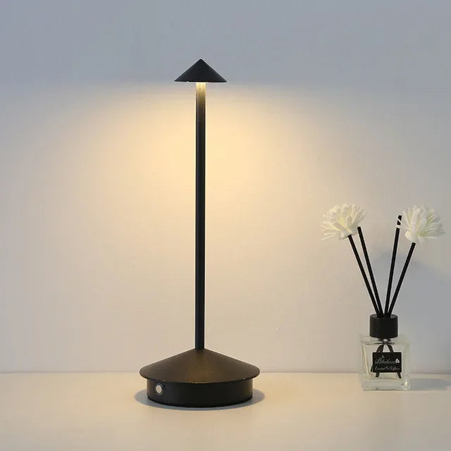 BowLift Rechargeable LED Table Lamp - Touch-Control, Creative Dining Room Lighting for Hotels, Bars & Coffee Areas - Pina Pro Decorative Desk Lamp