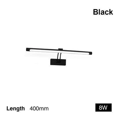 BowLift 80-100 cm LED Wall Light – Sleek Black & Silver Internal Picture Light for Bathrooms