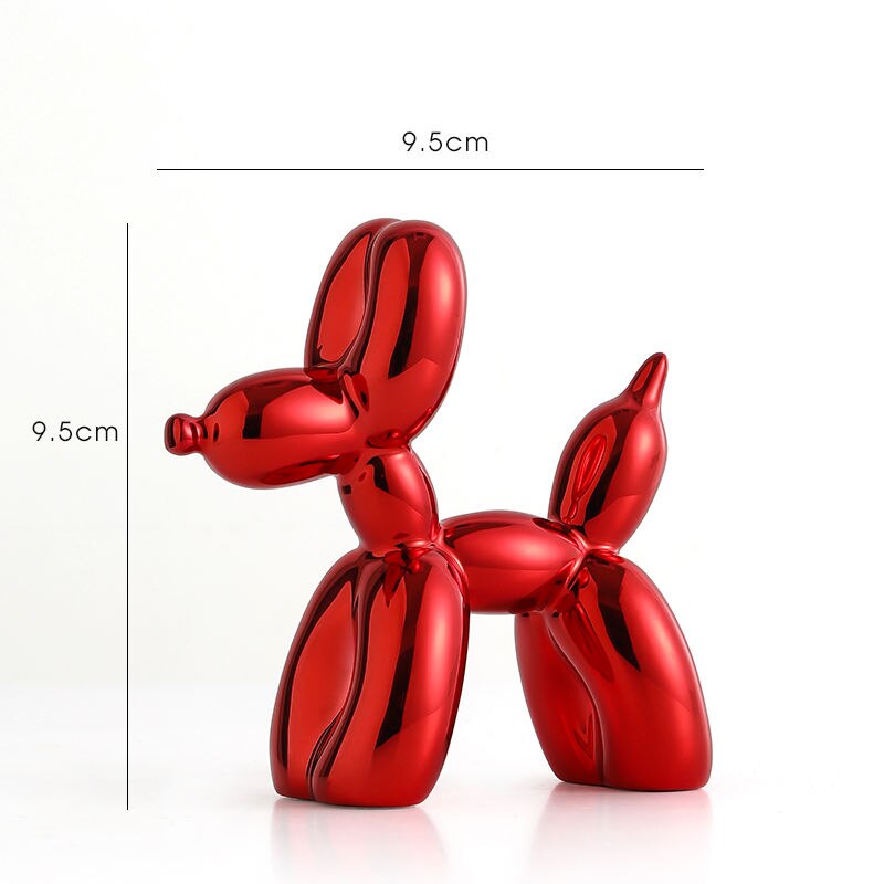 LZINA™ | Balloon Dog Sculpture, Balloon Art Statue, Mini Collectible Figure, Home Decor, Resin Figure, Desk Accessories, Room Decoration