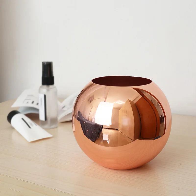 LZINA™ | Stainless Steel Vase in Nordic Style Desktop Flower Pot BeFlower Pots Gold Black Rose Gold Classic Home Decoration
