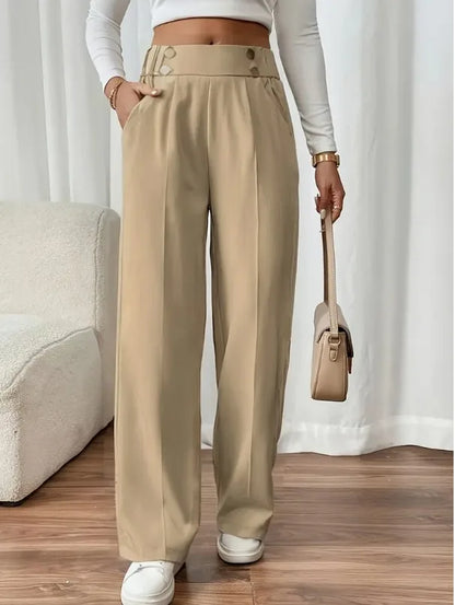 Women’s High Waist Straight Leg Office Trousers