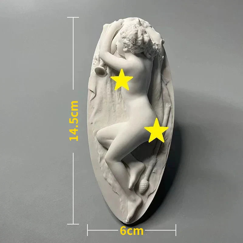 LZINA™ | Nordic INS Style Character Plaster Statue DIY Painted Sketch Photography Props Table Decorations Home Art Plaster Decoration