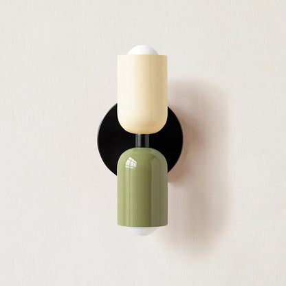 Sleek BowLift Double-Head Wall Lamp with Black Base
