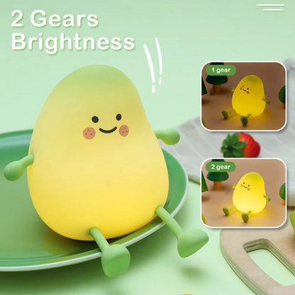 LZINA™ | Super Soft Touch-Controlled Multicolor Silicone Pear Night Light