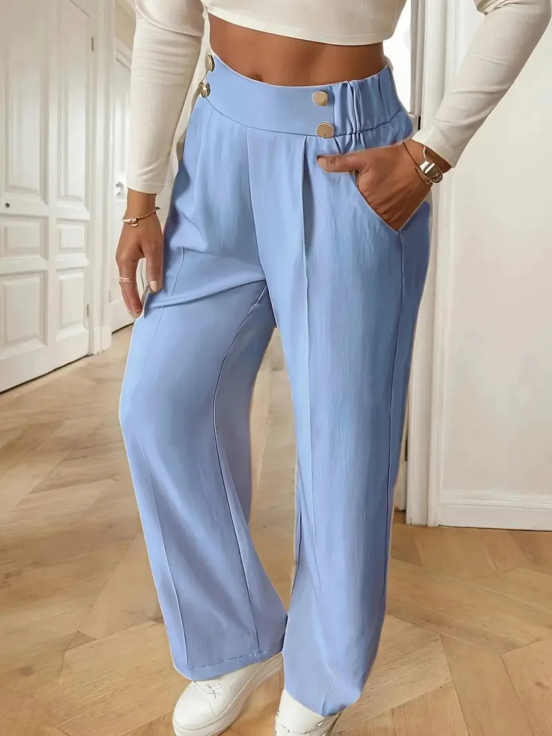 Women’s High Waist Straight Leg Office Trousers
