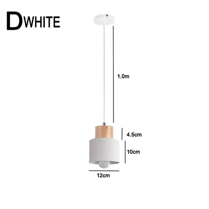 BowLift | Nordic LED Pendant Lights Made of Metal and Wood - Modern Hanging Lamps for Dining Room and Kitchen