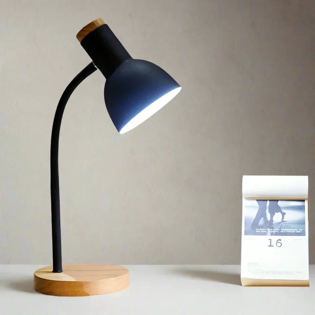 BowLift Moxie Nordic LED Desk Lamp — Autumn & Winter Lighting, Creative Wood & Iron Art