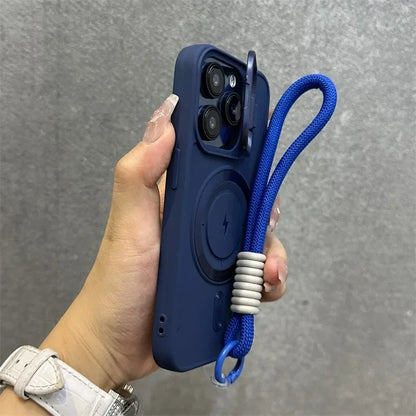 LZINA™ | Magnetic Soft Wrist Bracket Lens Cover iPhone Case