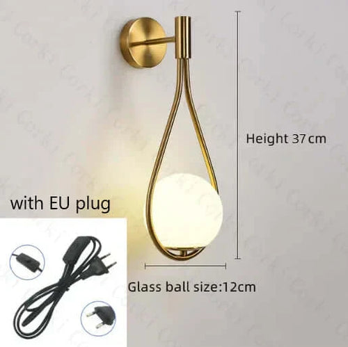 BowLift Drop Luxury Glass Ball Wall Sconce