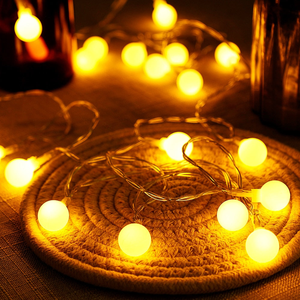 BowLift LED Fairy Bubble String Lights – Festive Sparkle for Holiday Decor