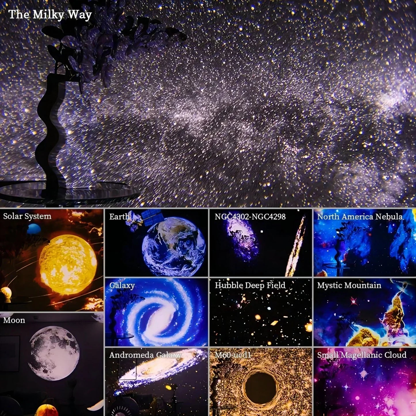 BowLift 360° Planetarium Projector — Immersive Night Sky Experience for Deep Relaxation & Stress Relief