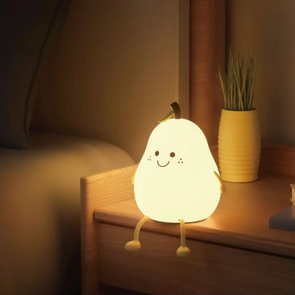 LZINA™ | Super Soft Touch-Controlled Multicolor Silicone Pear Night Light