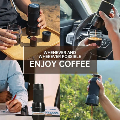 LZINA™ | Portable Coffee Machine 18 Bar, Hand Pressure Operation, ZZUOM CM101, Compact Extraction for Outdoor Camping Travel Use