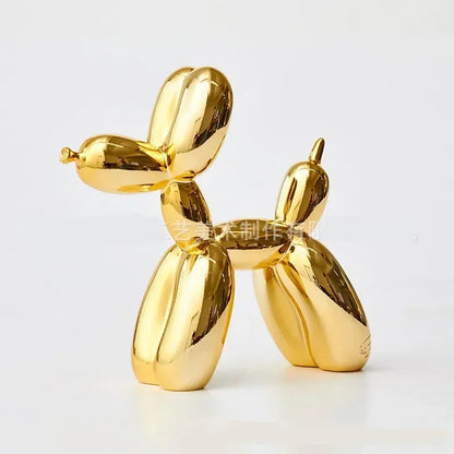 LZINA™ | Nordic Balloon Dog Sculpture Resin Animal Ornament Art Sculptures and Figures Craft Home Decoration Room Desktop Accessories