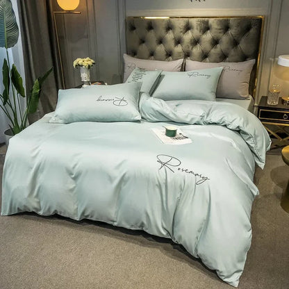 BowLift | EmbroiLux Bedding - Elegant luxury duvet cover with embroidery design