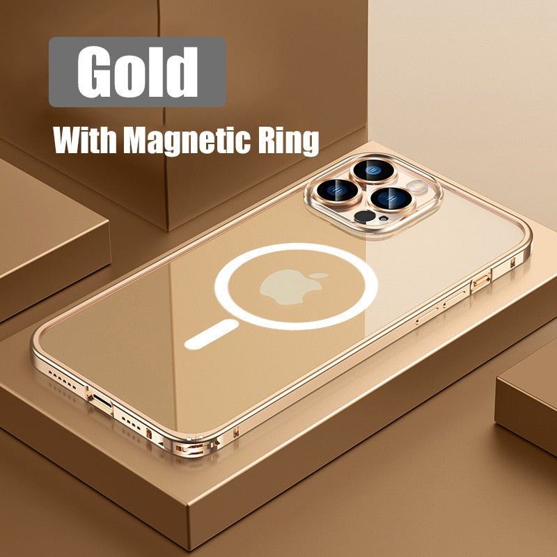 LZINA™ | Metal Bumper Aluminum Magnetic Phone Case