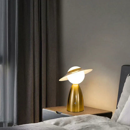 BowLift Battery-Operated Table Lamp – Hat-Wearing Gentleman