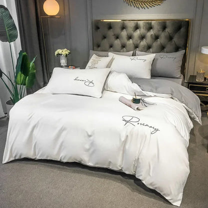 BowLift | EmbroiLux Bedding - Elegant luxury duvet cover with embroidery design