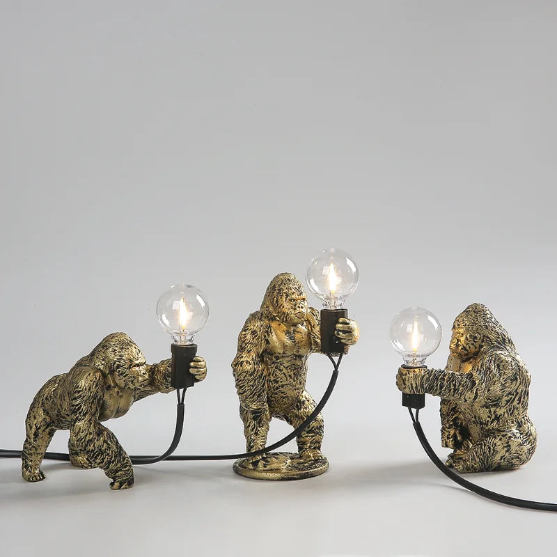 BowLift Angry Gorilla Table Lamp - Bold, Playful Night Light for Your Desk