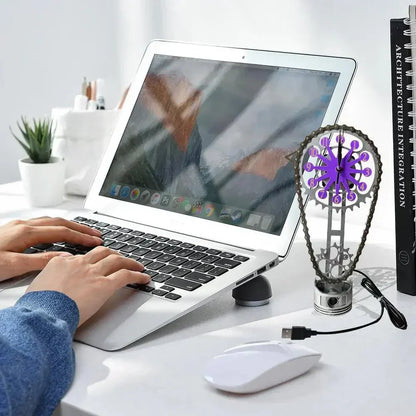 BowLift | Watch chain with movement - Silent rotating table clock