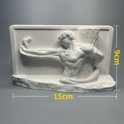 LZINA™ | Nordic INS Style Character Plaster Statue DIY Painted Sketch Photography Props Table Decorations Home Art Plaster Decoration