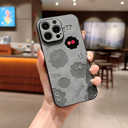 BowLift | Cute Monster Shockproof Leather iPhone Case