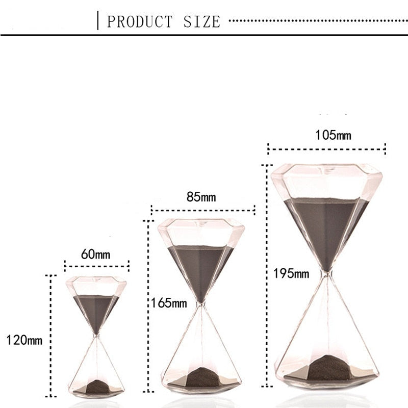 LZINA™ | 5–60 Minute diamond hourglass, hourglass, hourglass, children's gift, hourglass, home decoration, available in multiple color options