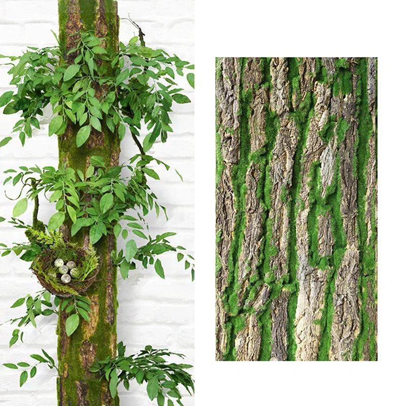 LZINA™ | DIY Wall Decoration Green Plant Bark