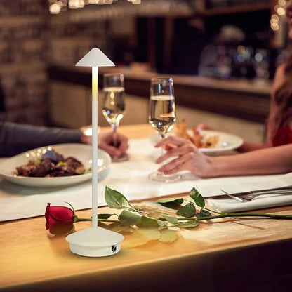 BowLift Rechargeable LED Table Lamp - Touch-Control, Creative Dining Room Lighting for Hotels, Bars & Coffee Areas - Pina Pro Decorative Desk Lamp