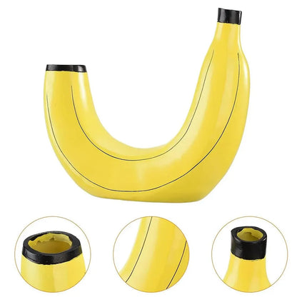 LZINA™ | Banana vase, flower vase made of resin, cute banana shape, decorative tabletop vase for flower arrangements, living room, bedroom, home decoration