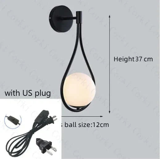 BowLift Drop Glass Ball Wall Light – Luxurious Glass Sphere Wall Sconce