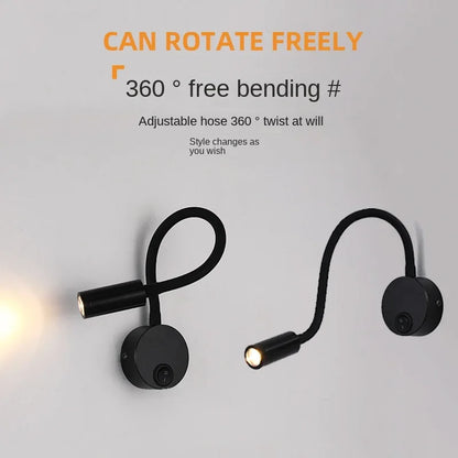 BowLift LED Wall Lamp: Modern, Flexible Lighting Ideal for Reading in Bed