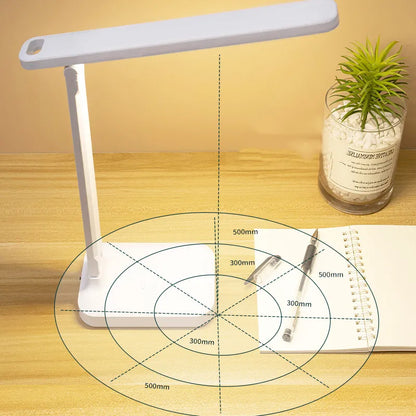 BowLift 6000mAh Rechargeable LED Desk Lamp — USB Powered, 3 Color Temperatures, Stepless Dimming, Touch Control, Foldable, Eye-Protecting Reading Night Light