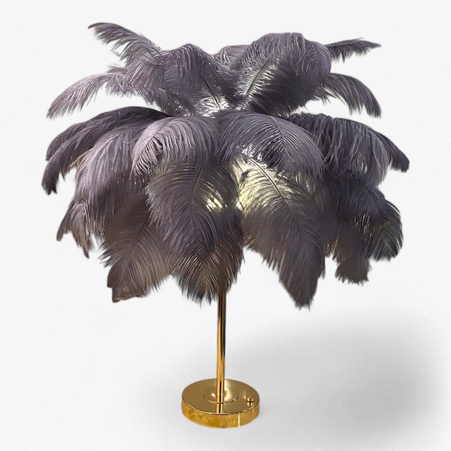 BowLift FeatherGlow Table Lamp with Touch Control – LED Feather Accent Lighting for Weddings and Room Decor