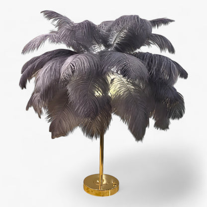 BowLift FeatherGlow Table Lamp with Touch Control – LED Feather Accent Lighting for Weddings and Room Decor