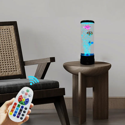 BowLift Simulated LED Colorful Bubble Fish Light for Aquarium Tank - USB Night Light for Home, Desk, Bedroom & Living Room