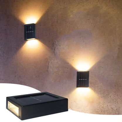 BowLift Waterproof LED Solar Wall Light — Dual Up & Down Lighting for Balcony, Garden, Street and Landscape