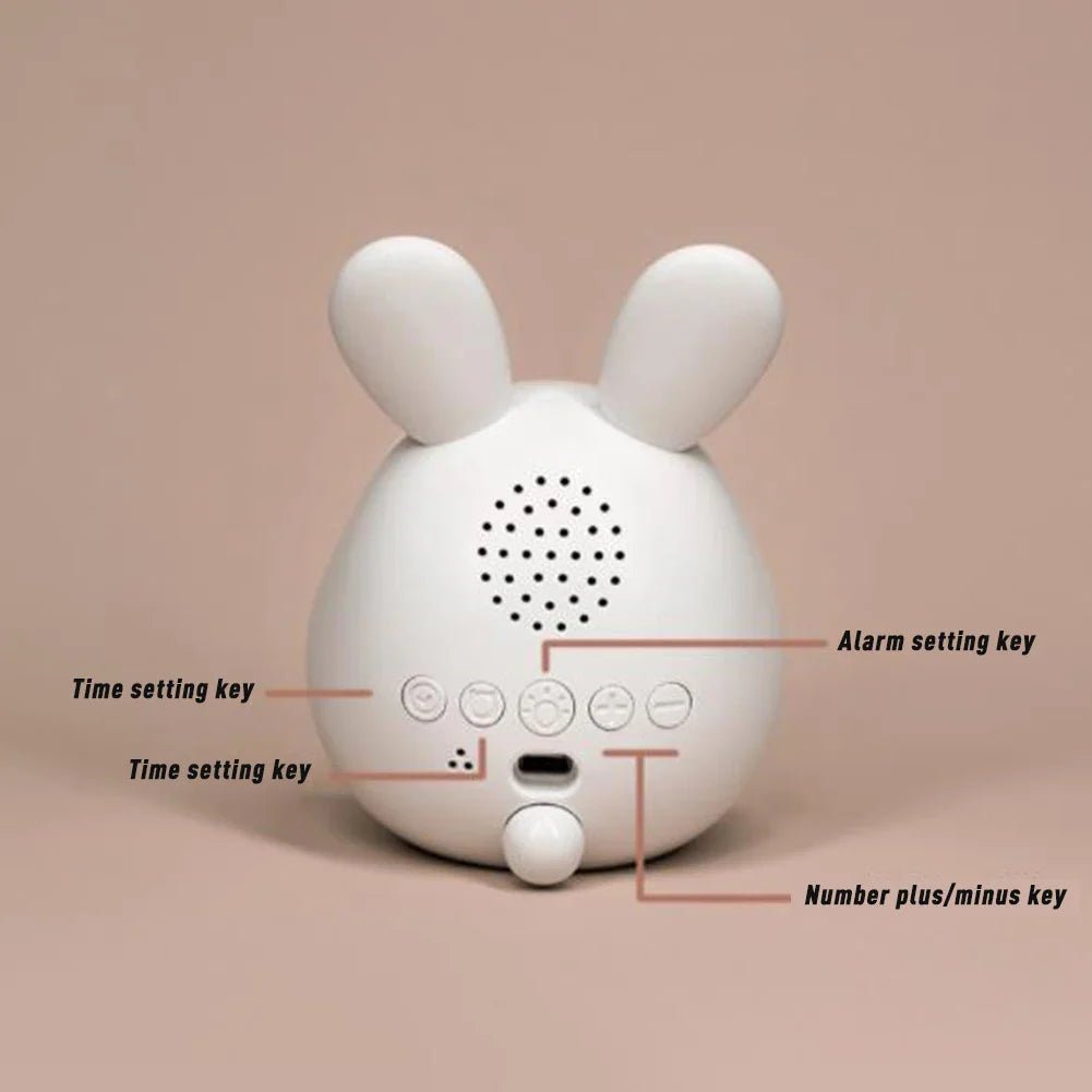 LZINA™ | WakkerKonijn – Kids alarm clock with LED night light and playful rabbit design