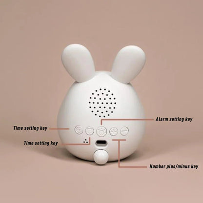 LZINA™ | WakkerKonijn – Kids alarm clock with LED night light and playful rabbit design