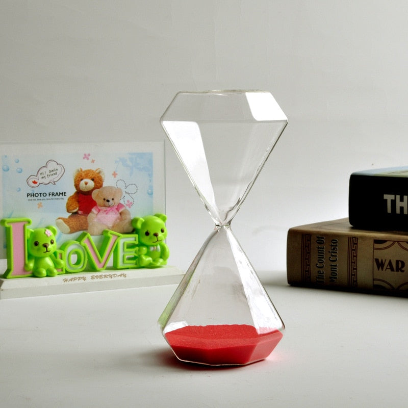 LZINA™ | 5–60 Minute diamond hourglass, hourglass, hourglass, children's gift, hourglass, home decoration, available in multiple color options