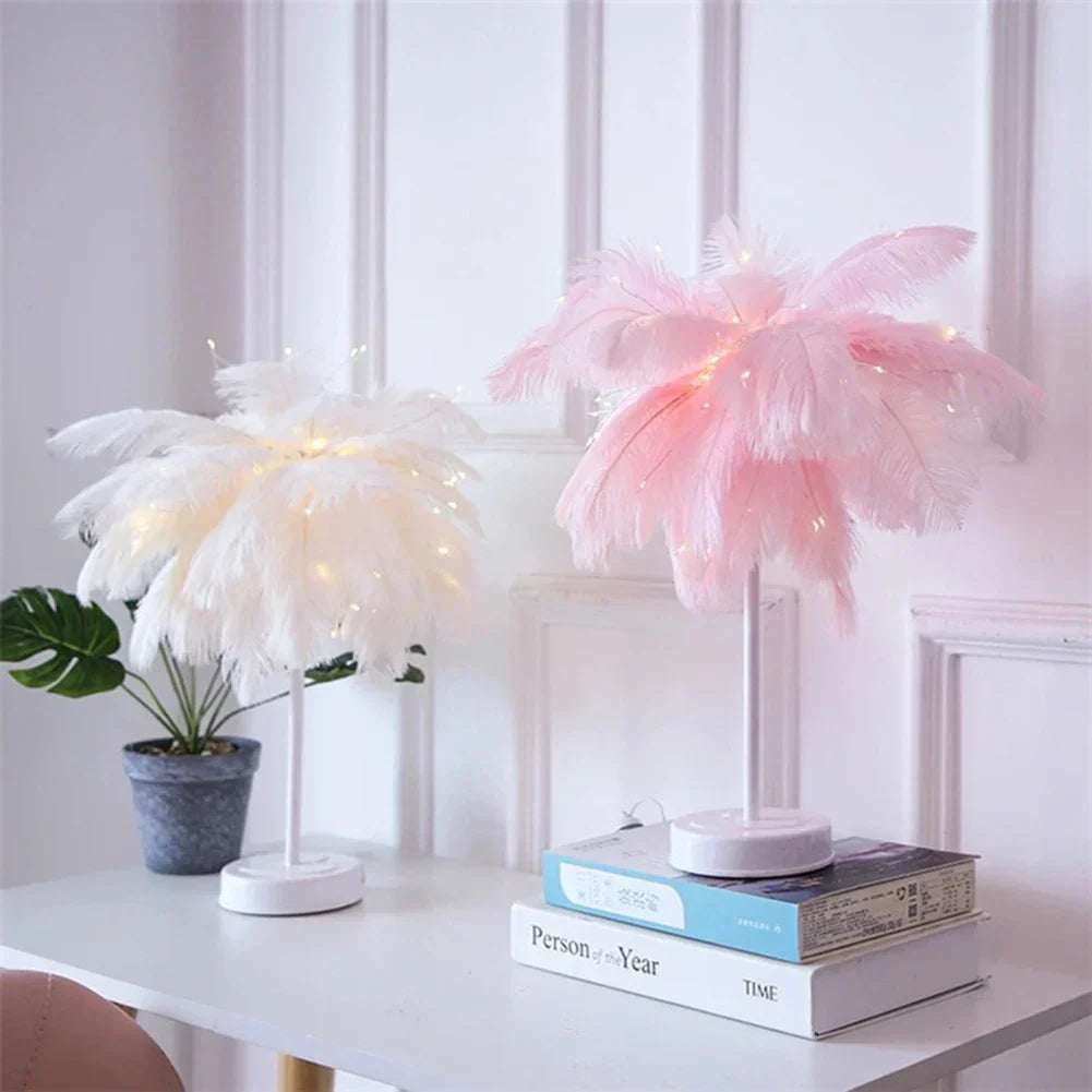BowLift LED Spring Table Lamp – USB-Powered Night Light with Remote Control for Nightstands