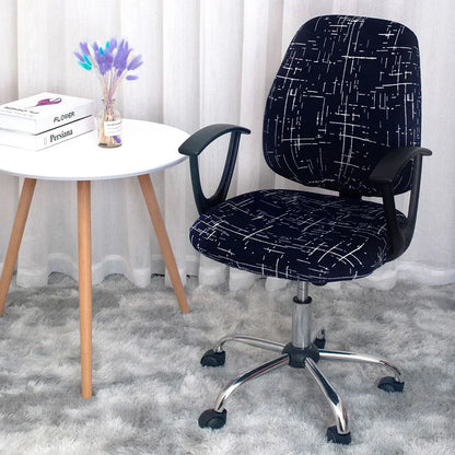 BowLift | 2-piece Split Office Rose Chair Covers