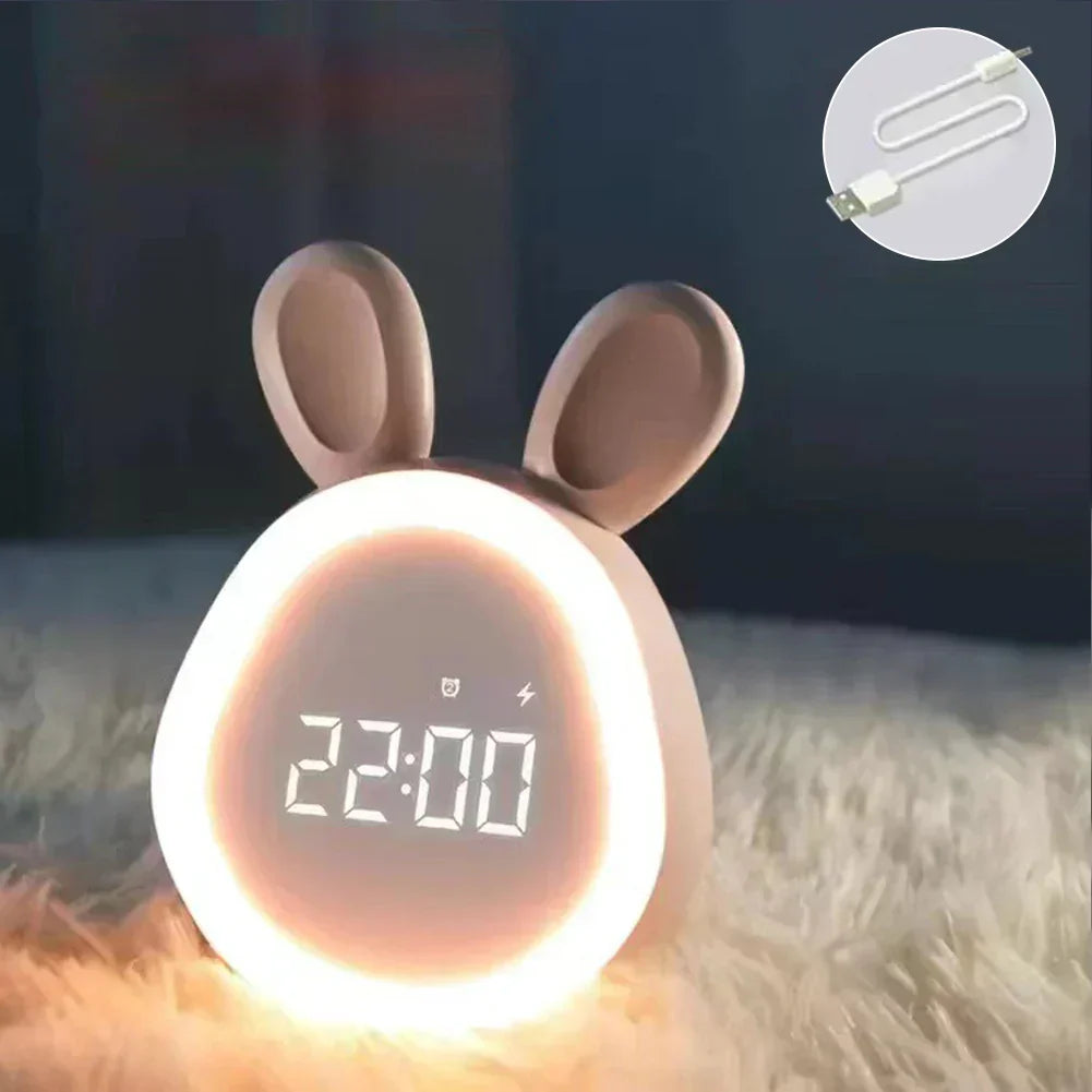 LZINA™ | Digital LED Rabbit Alarm Clock with Night Light