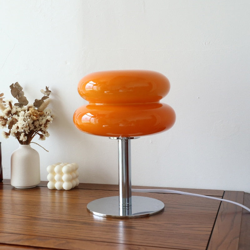 BowLift Macaron Glass Lamp: Retro-Modern Dimmable Lighting