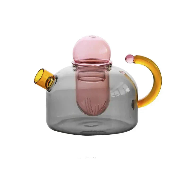 BowLift | Contrasting Color Glass Tea Set