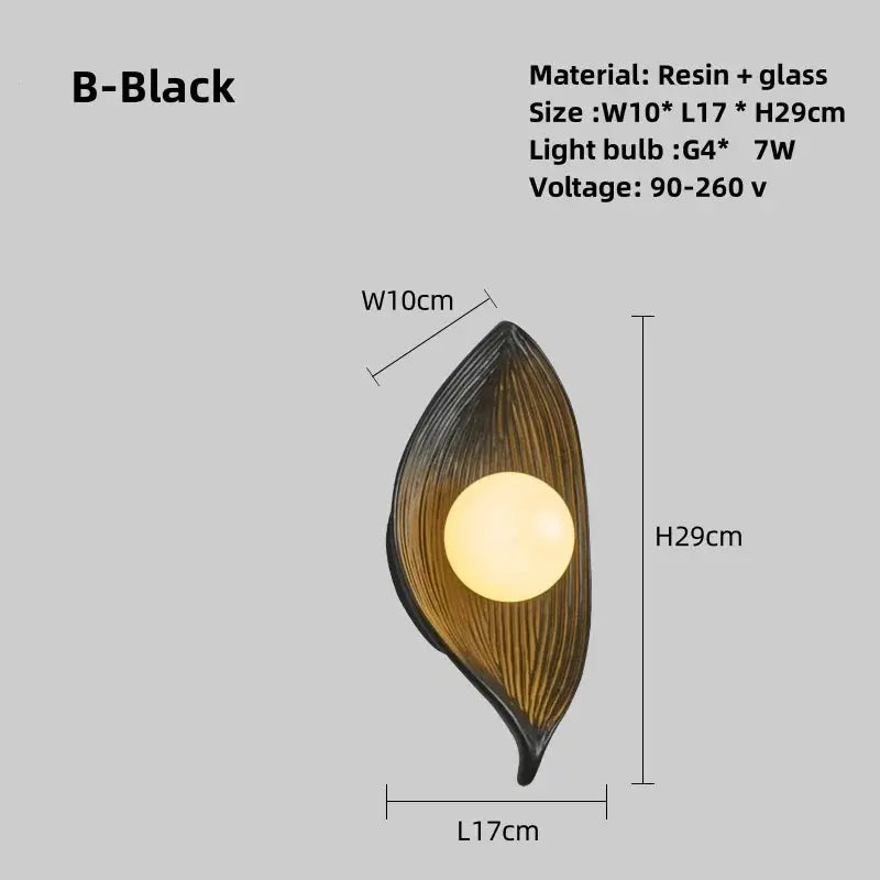 BowLift Wall Lamp - LED Leaf Gold, Elegant Design