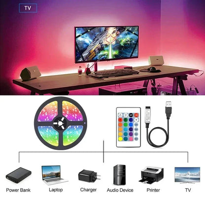 BowLift USB RGB LED Strip Lights with App Control — Create Vibrant Room and TV Backlighting Decor